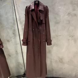 Long Suede Leather Coat Ladies Real Sheepskin Coat Genuine Sheep Leather Windbreak Long 2385