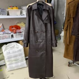 Long Suede Leather Coat Ladies Real Sheepskin Coat Genuine Sheep Leather Windbreak Long 2385