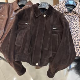 YOLOAgain 2025 Autumn Oversized Suede Jacket Women Real Leather Bomber Jacket Female