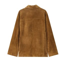 Women's Loose Long Sleeve Faux Leather Jacket Autumn New Arrival Versatile Outerwear Warmth Fashion Style Button Closure
