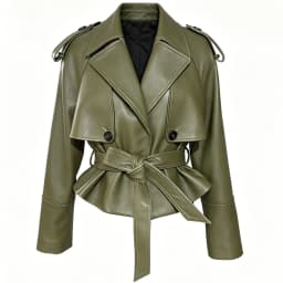 YOLOAgain Real Leather Jacket Women Burgundy Grain Leather Jacket With Belt