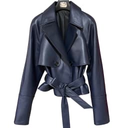 YOLOAgain Real Leather Jacket Women Burgundy Grain Leather Jacket With Belt