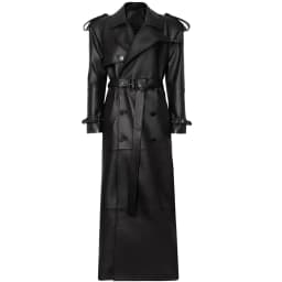 YOLOAgain Real Leather Trench Coat Women Genuine Suede Coat Floor Length 150cm