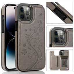 Wallet Butterfly Embossing Slot Magnetic Flip Leather Case For iPhone 16e 16 Pro Max 15 14 13 12 11 SE 2 X XR XS 8 7 Plus Cover