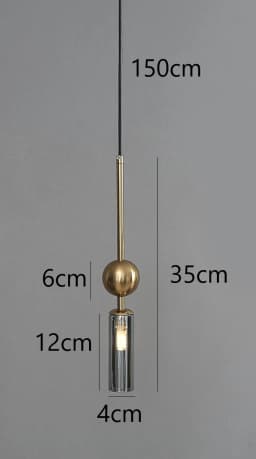 Nordic Light Luxury Pendant Lights Gold Black Iron Art Chandeliers LED Restaurant Bedroom Bedside Glass Decoration Hanging Lamp