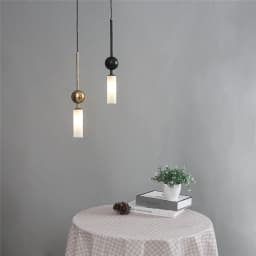 Nordic Light Luxury Pendant Lights Gold Black Iron Art Chandeliers LED Restaurant Bedroom Bedside Glass Decoration Hanging Lamp