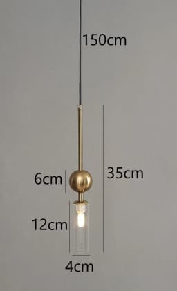 Nordic Light Luxury Pendant Lights Gold Black Iron Art Chandeliers LED Restaurant Bedroom Bedside Glass Decoration Hanging Lamp