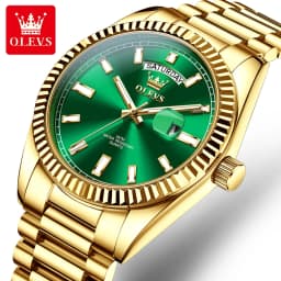 OLEVS New Fashion Quartz Mens Watches Top Brand Luxury Wristwatch Day Date Watch Men Waterproof Steel Male Clock Reloj Hombre