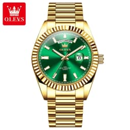 OLEVS New Fashion Quartz Mens Watches Top Brand Luxury Wristwatch Day Date Watch Men Waterproof Steel Male Clock Reloj Hombre