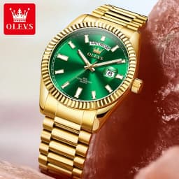 OLEVS New Fashion Quartz Mens Watches Top Brand Luxury Wristwatch Day Date Watch Men Waterproof Steel Male Clock Reloj Hombre