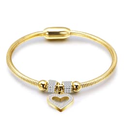 Stainless Steel Magnetic Clasp Bracelet Fashion Jewelry Crystal Rhinestone Charm Leather Wrap Bracelets For Women