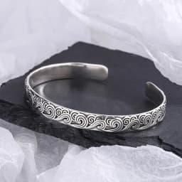 New Arrival Retro Wave Bracelets 925 Sterling Silver Jewelry Fashion Spray Personality Sweet Cloud Opening Bangles SL105