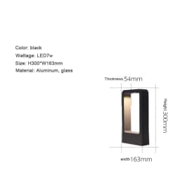 LED Garden Lights Lawn Lamp IP65 Waterproof 7W Modern Aluminum Pillar Light Outdoor Courtyard Villa Landscape Lawn Bollards Lamp