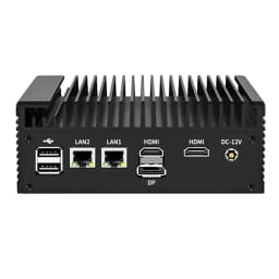 Topton 2x2.5G Nics Intel N150 N100 Fanless Mini PC 2*COM NVMe DDR4 2*HD 1*DP Type-C Solid Firewall PC Industrial Mini Computer