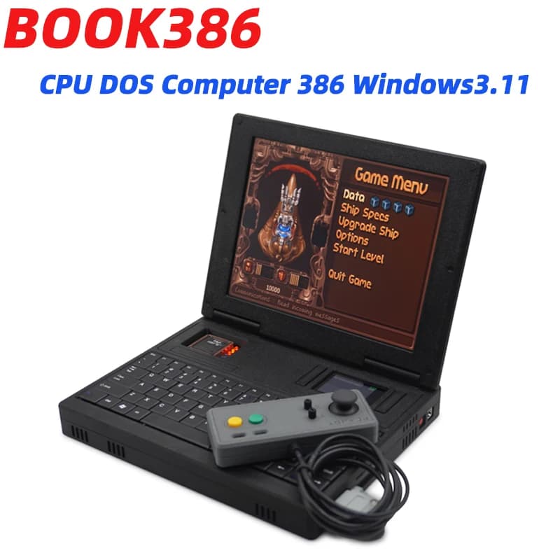 book 386 Intel 386 Chip DOS Computer Windows3.11/ Windows95 Laptop 16MB RAM 9.7 inch Screen DOS Win95 Gaming Computer