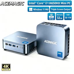 ACEMAGIC Intel Core I7-14650HX Mini PC 32GB DDR5 RAM 1TB NVMe SSD Gaming Workstation Windows 11 Pro 4K Triple Display WiFi 6E