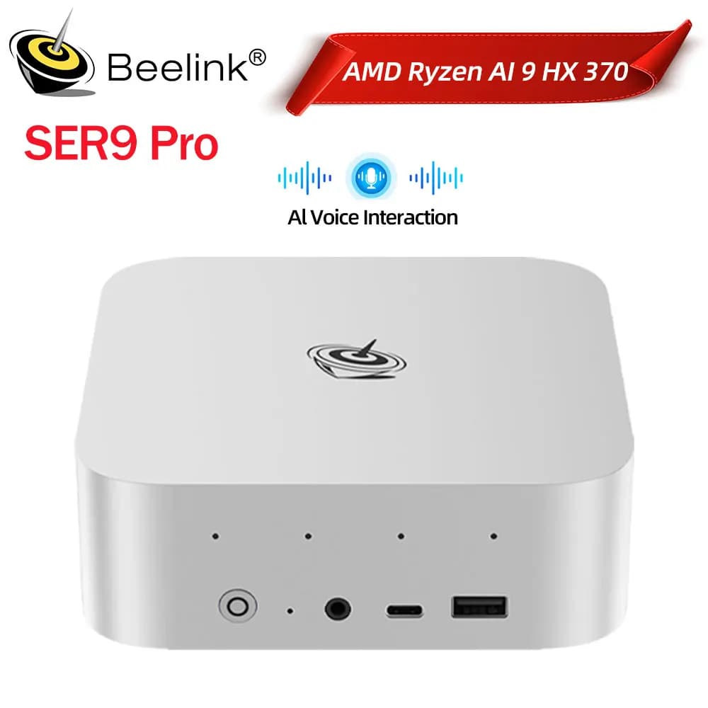 Beelink SER9 Pro/SER10 Max AMD Ryzen AI9 HX370/ HX470 Powerful AI PC 32G DDR5 1T SER8 8745HS 8845HS Gaming PC Desktop Computer