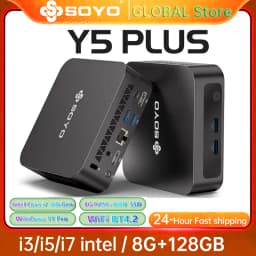 SOYO Mini PC Y5AIR Intel I3 I5 I7 4th Gen CPU 8G RAM 128G ROM HD*2 USB3.0 M.2 Win11Pro/Win 10 Desktop Computer WiFi BT4.2