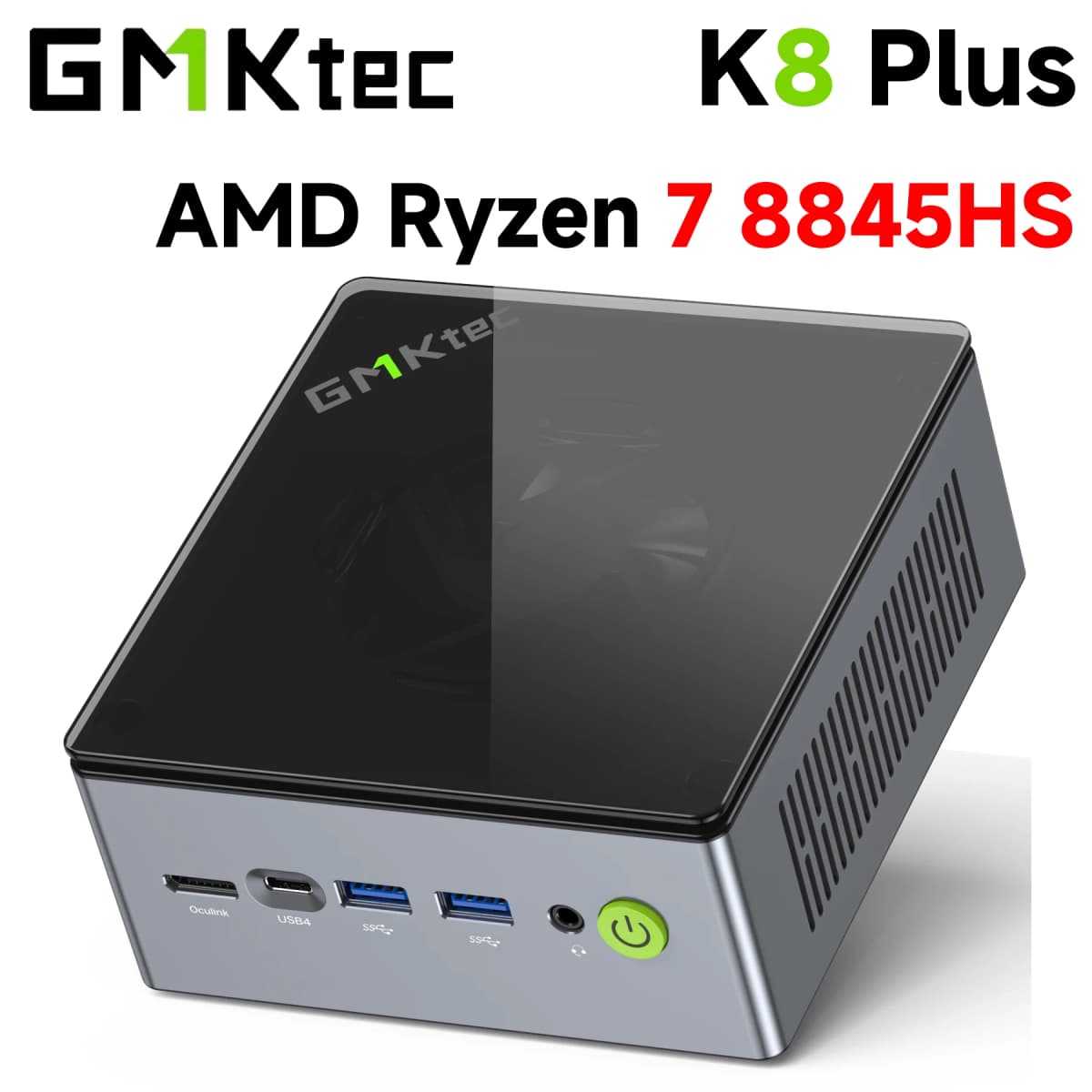 GMKtec K8 Plus Ryzen 7 8845HS Mini PC Windows11 Pro DDR5 128GB 5600MT/s PCIe4.0 4TB NVMe SSD WiFi6 BT5.2 Desktop Gaming Computer