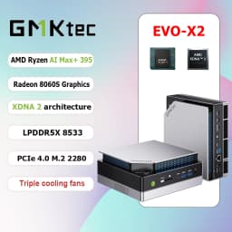 GMKtec EVO-X2 AMD R AI Max+ 395 Mini PC 16-core 32-thread 64GB LPDDR5X 1TB SSD Gaming Computer PC with AMD XDNA 2 NPU Mini PC