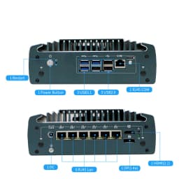 Topton 6x2.5G LANs POE Firewall Appliance 12th Gen Intel I7 1255U I5 1235U Mini PC 2xDDR4 NVMe PfSense Proxmox ESXi Home Server
