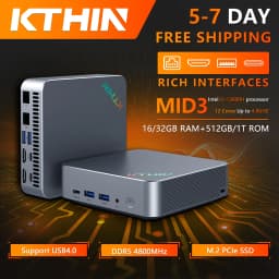 KTHIN MID3 Mini PC I5 1340P 13600H WIFI6 BT5.2 Mini Computer DDR5 16GB RAM 512GB ROM 2.5G LAN USB4.0 Mini Computer/ OpenClaw