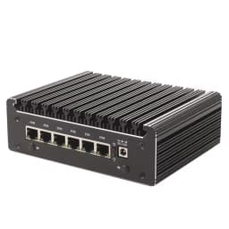 Solid Fanless Mini PC with Firewall Intel Pentium Gold N100 8505 7505 6x2.5G LAN DDR5/DDR4 NVMe/SATA Proxmox/pfSense Home Server