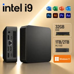 LENO Mini PC Windows 11 Intel Core i9-9900 32GB RAM 2TB SSD FHD Bluetooth WiFi6 Gaming Office 4K HDMI Gamer Portable Computer