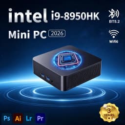 Intel Mini Host Intel I9 Mini Pc Windows 11 16GB RAM 1/2TB SSD Intel Core I9 8950HK Intel Core I3 6100U Mini Pc Computer Intel UHD Graphics Portable PC Mini WiFi 6 BT5.2 Mini Pc 3-Screen Display 4K HD Desktop