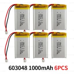 603048 3.7V Battery 1000mAh Rechargeable Lithium Batteries Polymer Cell for Game Console Controller Tendon Gun Bluetooth Headset