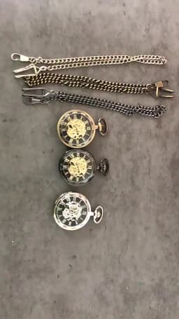 Luxury Retro Hollowed Out Mechanical Pocket Watch with Luminous Waterproof Semi-Automatic Alloy Waist Chain Suitable for Daily