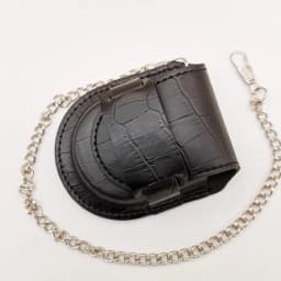 Stylish Gentlemen’s Brown-backed Retro Timeless Pocket Watch Case, Premium Mechanical Organizer Holder with Coin Pouch & Chain
