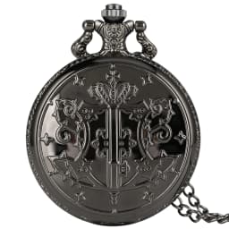Dark Butler Japanese Manga Theme Alloy Pocket Watch Roman Numerals Dial Exquisite Cover Nice Necklace Best Appropriate Gifts