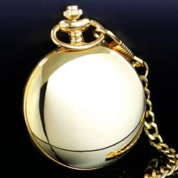 Vintage Gold Pocket Watch with Chain Smooth Steel Quartz Roman Numeral Men Quartz Pocket Watches