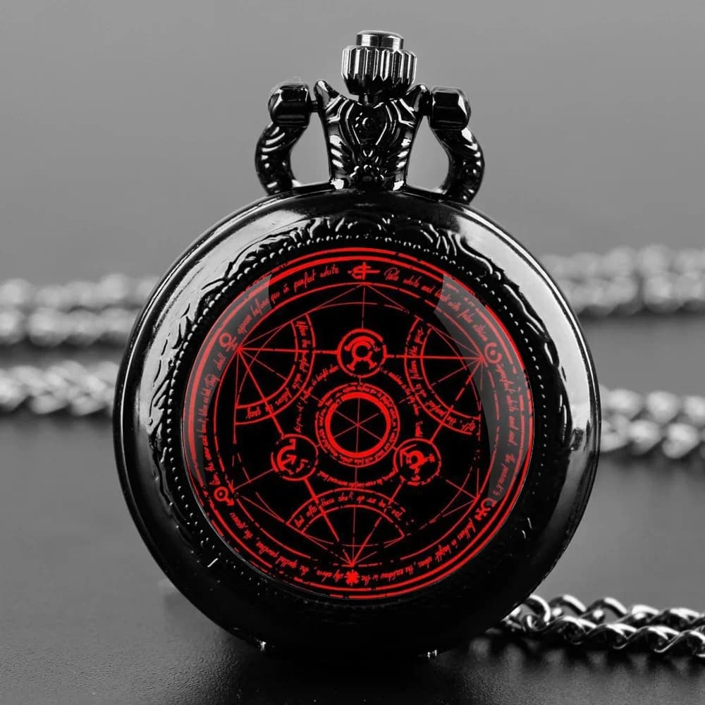 Hot Creative Archangel Amulet Chain Pocket Watch Arabic Numerals Pendant Clock Personalized Gifts Souvenir Gifts for Men Women