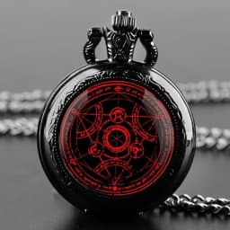 Hot Creative Archangel Amulet Chain Pocket Watch Arabic Numerals Pendant Clock Personalized Gifts Souvenir Gifts for Men Women