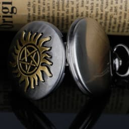 reloj de bolsillo Vintage Gold Star Sunflower Display Quartz Pocket Watch Necklace Chain Three Interlocking Fob Watch Gifts