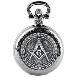 Free and Accepted Masons Glass Dome Pocket Watch with Chain Fashion Necklace Pendant Chain Jewelry Gifts Men Women Clock