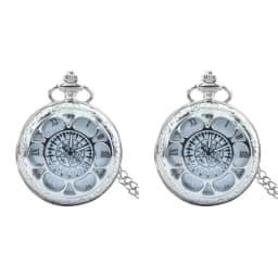 Retro Charm Neutral Fashion Hollow Flower Roman Literal Quartz Steampunk Pocket Watch Men's and Women's Necklace Pendant Gift