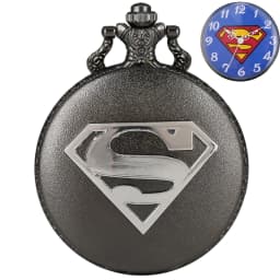 Top Fashion Super "S" Steampunk Quartz Pocket Watch with Blue Dial FOB Chain Bronze Antique FOB Watch Super Gifts for Men Women