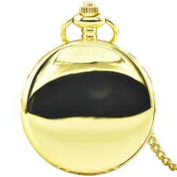 Classic Fashion 37CM Fob Chain Smooth Steel Polish Quartz Pocket Watch Mens Pendant Gifts