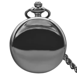 Classic Fashion 37CM Fob Chain Smooth Steel Polish Quartz Pocket Watch Mens Pendant Gifts