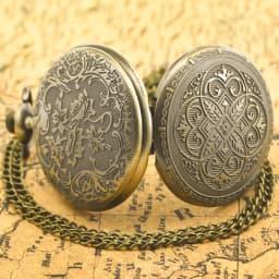 Retro Bronze Steampunk Flip-Top Male And Female Student Gift Quartz Necklace Commemorative Pocket Watch