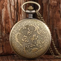 New Elephant Vivid Engraving Vintage Bronze Arabic Literal Quartz Large Pocket Watch Sweater Chain Men Women Pendant Clock Gift