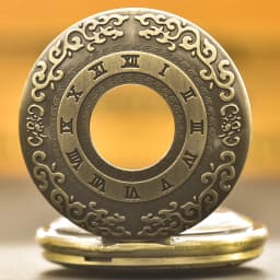 Vintage Glamour Bronze Unisex Fashion Roman Numerals Carved Quartz Steampunk Pocket Watch Women Men Necklace Pendant Chain Gift