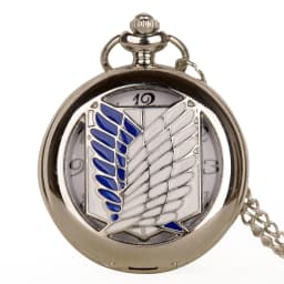 Silver Steel Wing Hollow Quartz Pocket Watch Retro Men Women Pendant Necklace Fob Watch