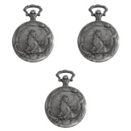 Vintage Steampunk Handsome Dragon Carved Quartz Pocket Watch Necklace Pendant Clock Chain Men's and Women's Gifts