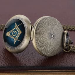 Mysterious Freemasonry Glass Dome Chain Pocket Watch Vintage Women Necklace Pendant Clock Men Children Gifts Relojes De Bolsillo