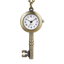 Retro Bronze Steampunk Key Quartz Pocket Watch Necklace Pendant Clock Chain Men's And Women's Chain Gift