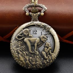 Antique Jurassic Tyrannosaurus Rex Exquisite Relief Quartz Pocket Watch with Dinosaur Theme Best Peripheral Gift Men's Clock